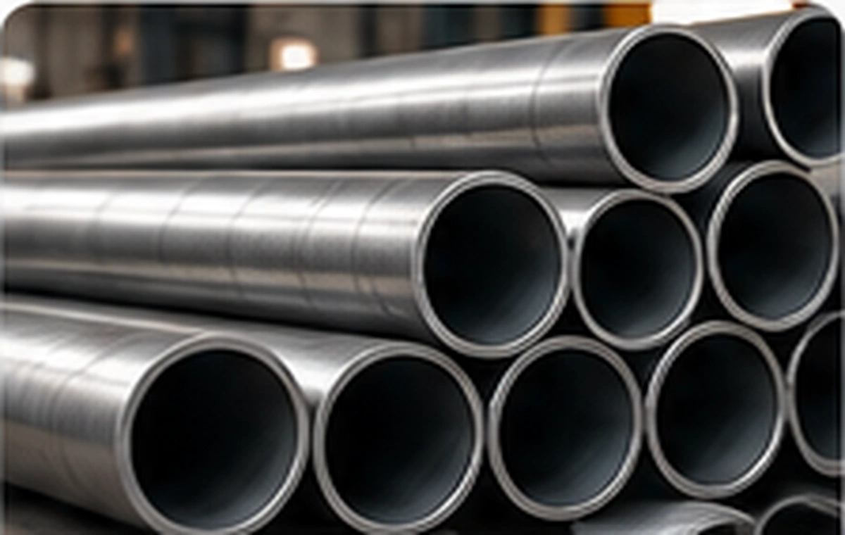 Farklı çaplarda metal boru ürünleri